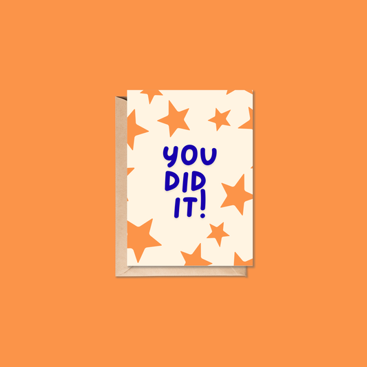 You did it